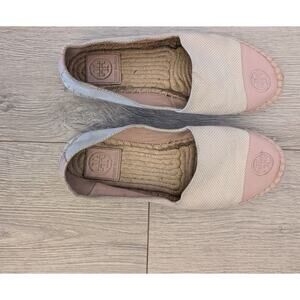 Tory Burch Cap Toe Slip On Espadrilles in Size 7. In Great Preloved Condition.